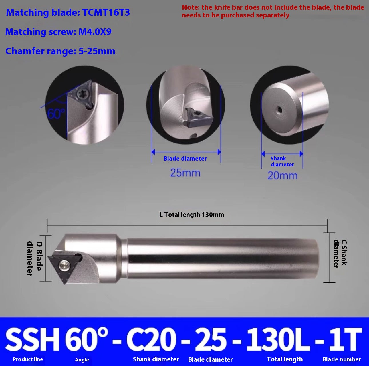 1144-Shedding type fixed-point chamfering cutter 30 degree 45 degree 60 degree chamfering cutter bar SSK/SSP/TCM/SSY/SSO/SSH Shandong Denso Pricision Tools Co.,Ltd.